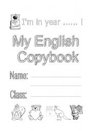 English Worksheet: COPYBOOK COVER