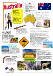 English Worksheet: Australia