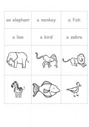 English Worksheet:  animal flashcards