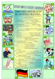 English Worksheet: Present Simple and Present Continuous