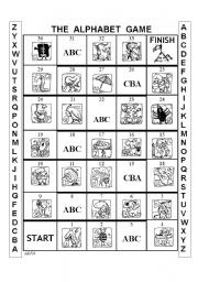 English Worksheet: The English Alphabet Game