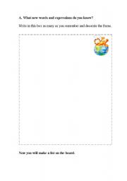 English Worksheet: I rember...