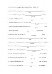 English worksheet: Must for present and past possibilities