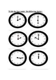 English worksheet: Whats the time?