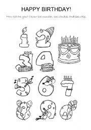 English Worksheet: HAPPY BIRTHDAY!