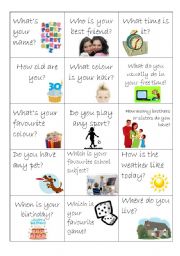 English Worksheet: GETTING TO KNOW EACH OTHER