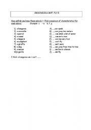 English Worksheet: Crocodiles cant fly