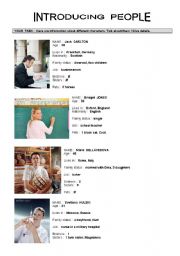 English Worksheet: Introducing people