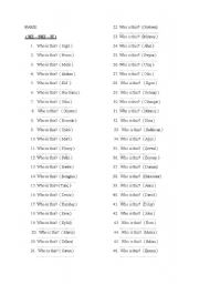 English Worksheet:  exercises on 