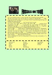 English Worksheet: Fossils on tour - The Rolling Stones