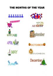 English Worksheet: The Months of the year
