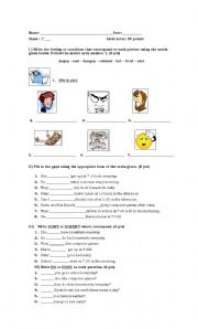 English Worksheet: Present simple test