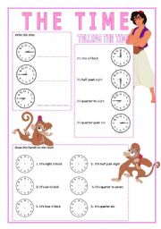 English Worksheet: Telling the Time