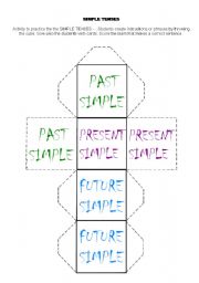 English worksheet: SIMPLE  VERB TENSES 