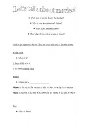 English worksheet: movies_films