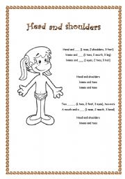 English Worksheet: Head and shoulders