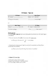 English Worksheet: Conditional sentences type I