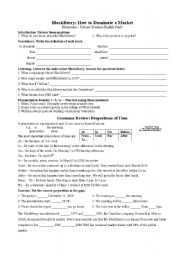 English worksheet: The Blackberry