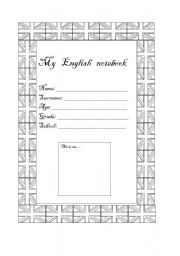 English Worksheet: My English notebook