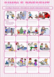 English Worksheet: SIMPLE PRESENT. PART 1