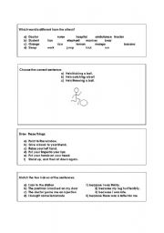 English worksheet: Exercises for reading