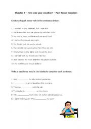 English Worksheet: past tense exercises