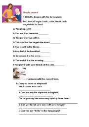 English Worksheet: simple present questions
