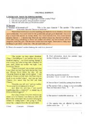 English Worksheet: Cultural Identity