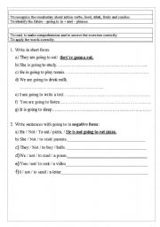 English Worksheet: Future with going to