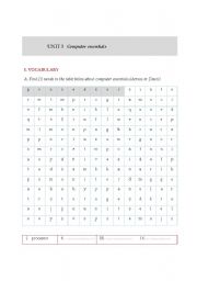 English Worksheet: Computer essentials
