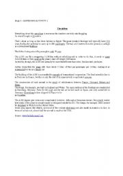 English worksheet: Listening 1 - 