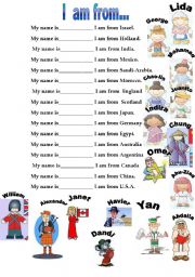 English Worksheet: children of the world