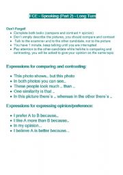 FCE - Speaking Part 2 (Long Turn) 