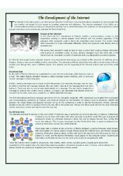 English Worksheet: The Development of the Internet