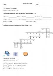 English worksheet: exam 100  editable