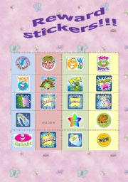 English Worksheet: Reward stickers! 2