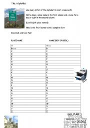 English worksheet: The Alphabet