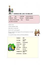 English Worksheet: Love and Marriage