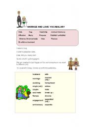 English worksheet: Love and Marriage