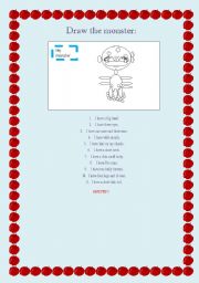 English worksheet: Draw the monster