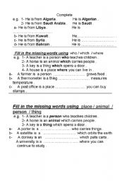 English Worksheet: Grammar test 