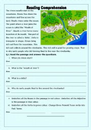 English Worksheet: Reading Comprehension