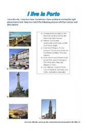 English worksheet: (O)Porto, famous palces