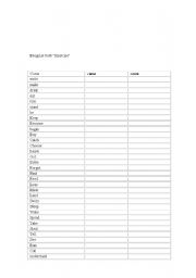 English Worksheet: irregular verbs