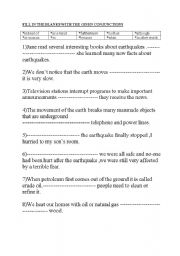 English Worksheet: conjunctions