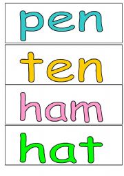 English worksheet: Groups 1 and 2 jolly phonics words