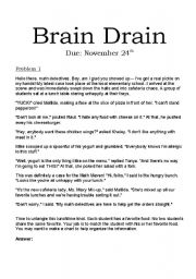 English worksheet: brain drain