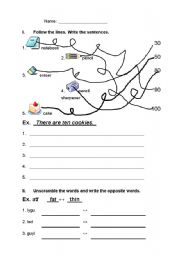 English Worksheet: Opposite