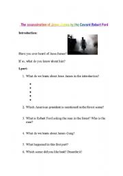 English Worksheet: The assassination of Jesse James by the coward Robert Ford - Film