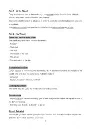 English worksheet: air port